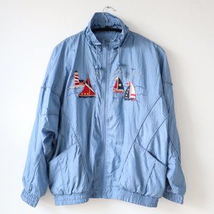 Vintage Exclusiv Embroidered Windbreaker, Size Large